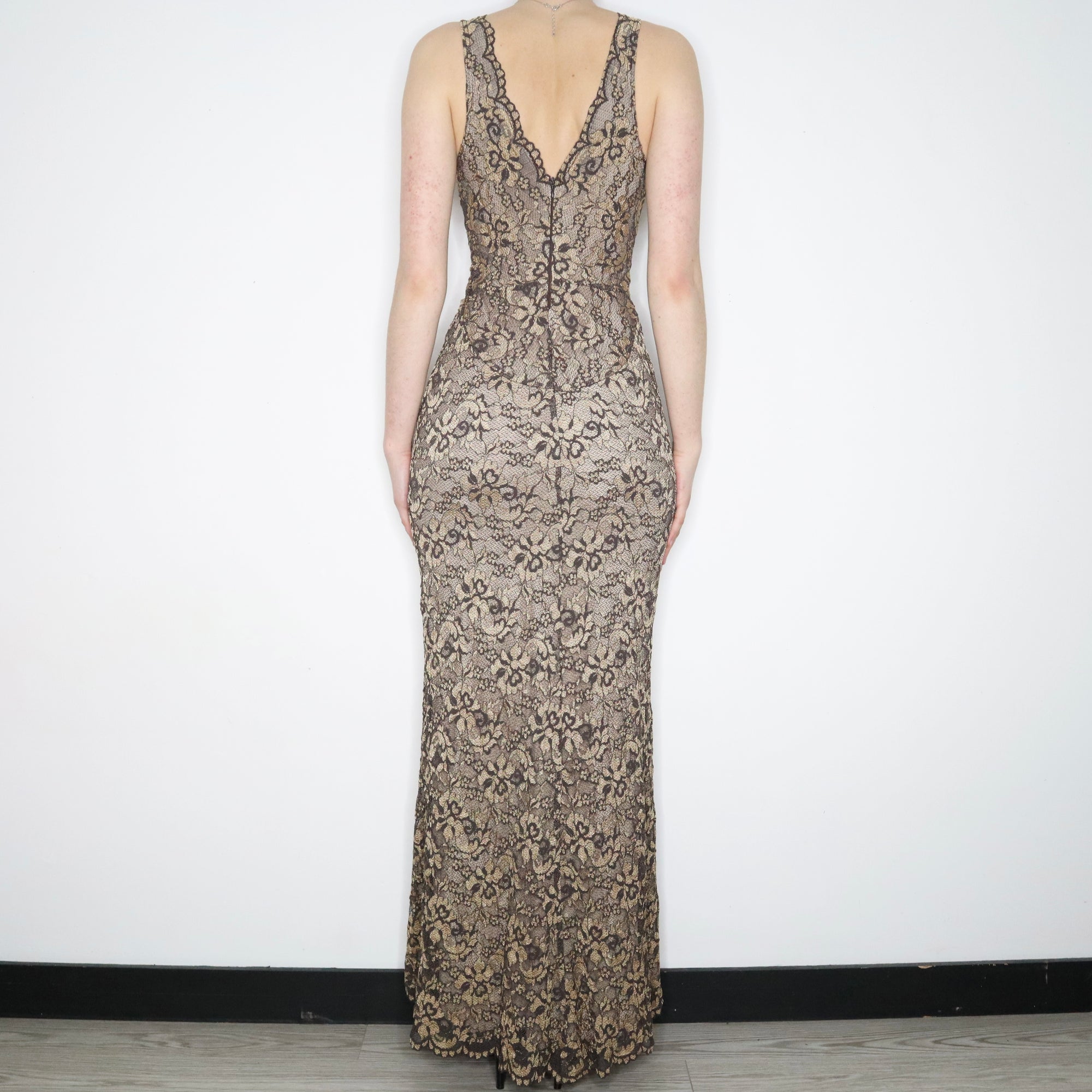 Brown Lace Gown 