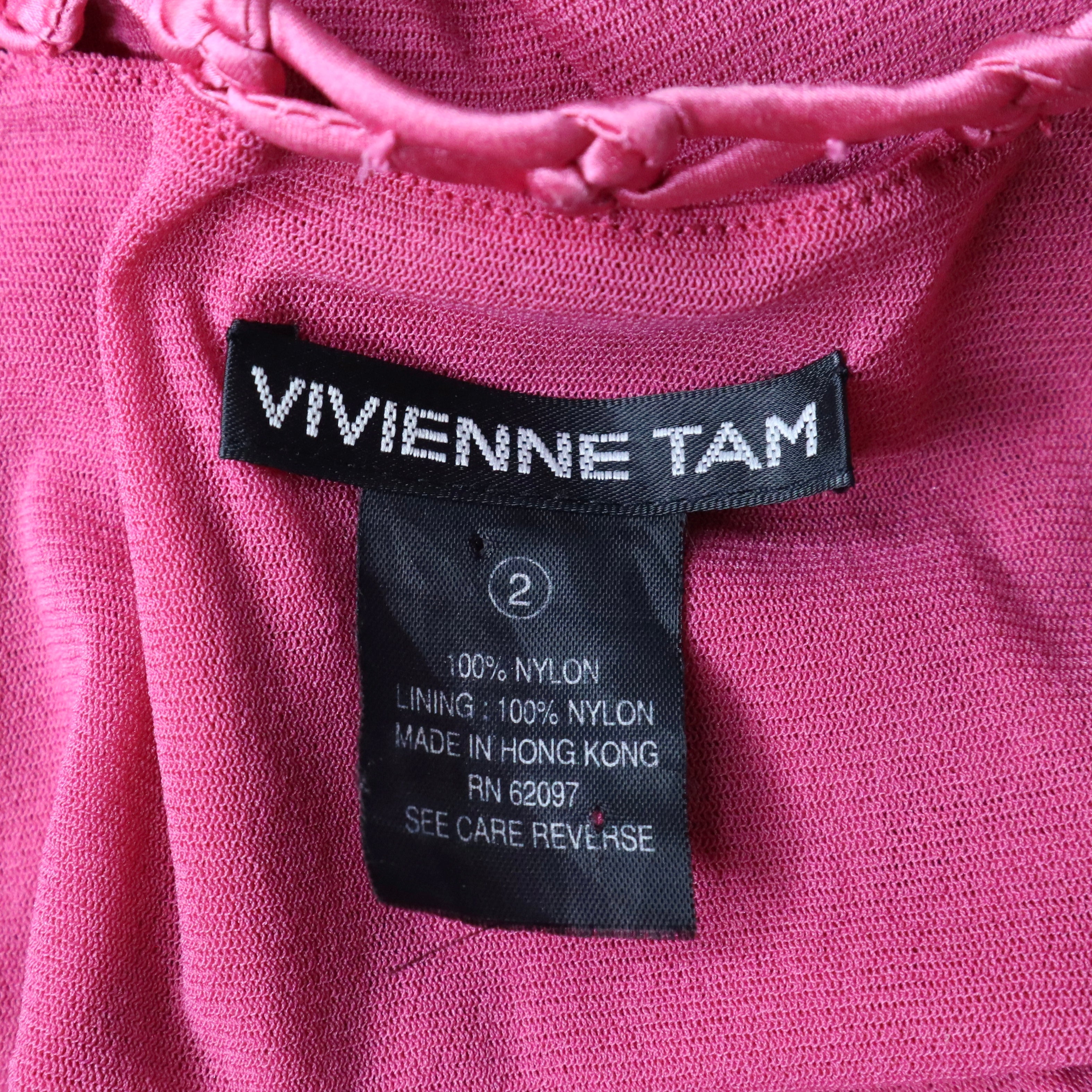 Vivienne Tam Pink Mesh Top (Medium) - Imber Vintage