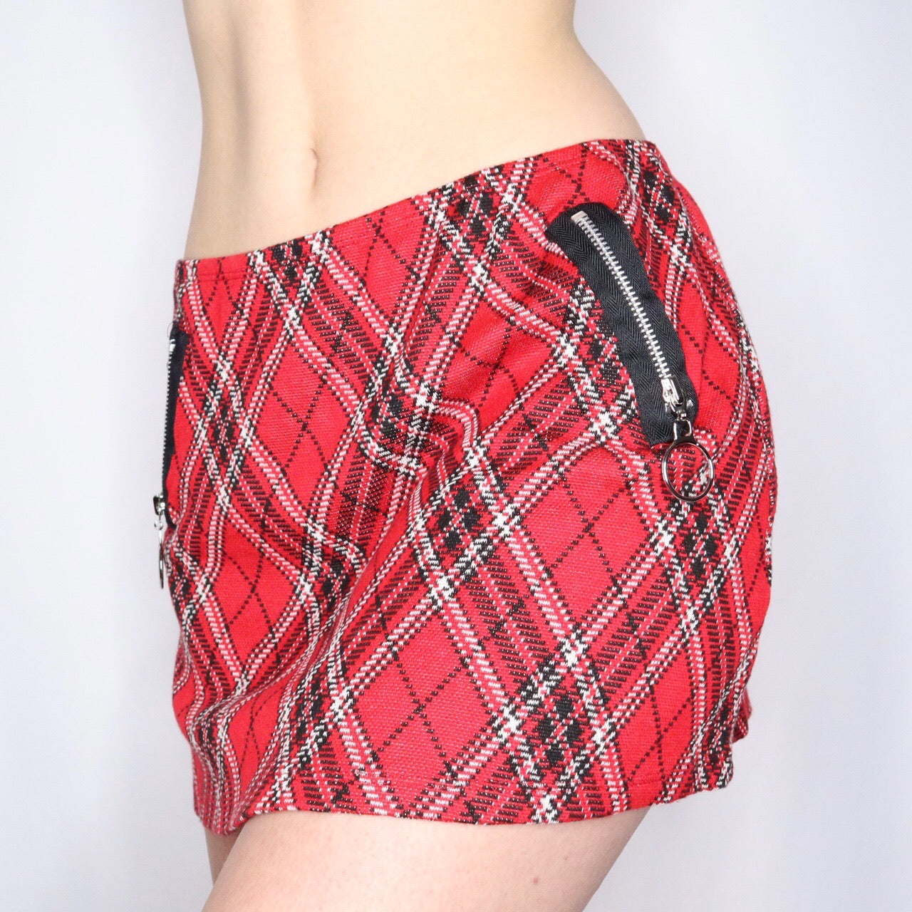 90s Red Plaid Mini Wrap Skirt - Small, 27 – Flying Apple Vintage