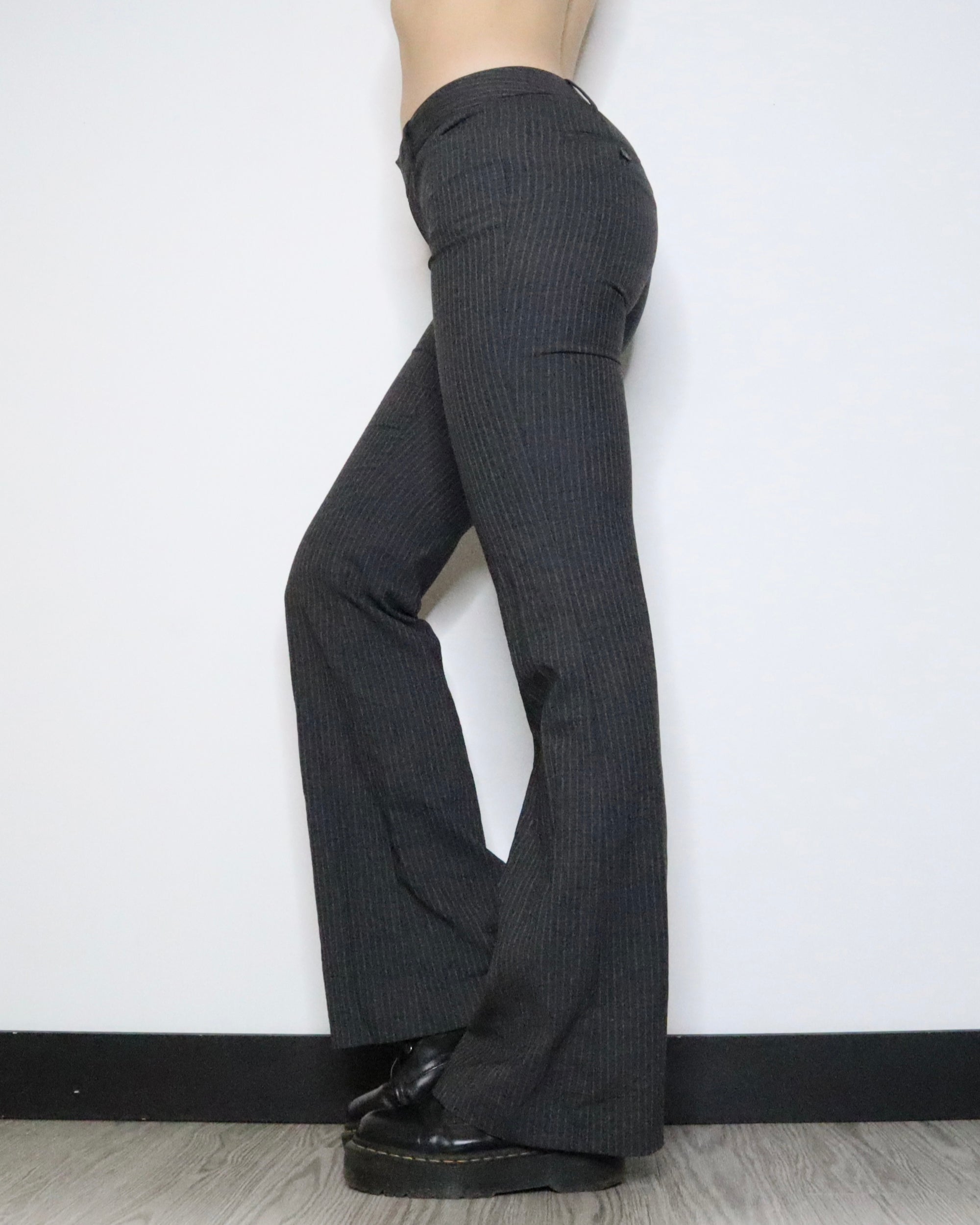 Gray Pinstripe Dress Pants (XS-S) 