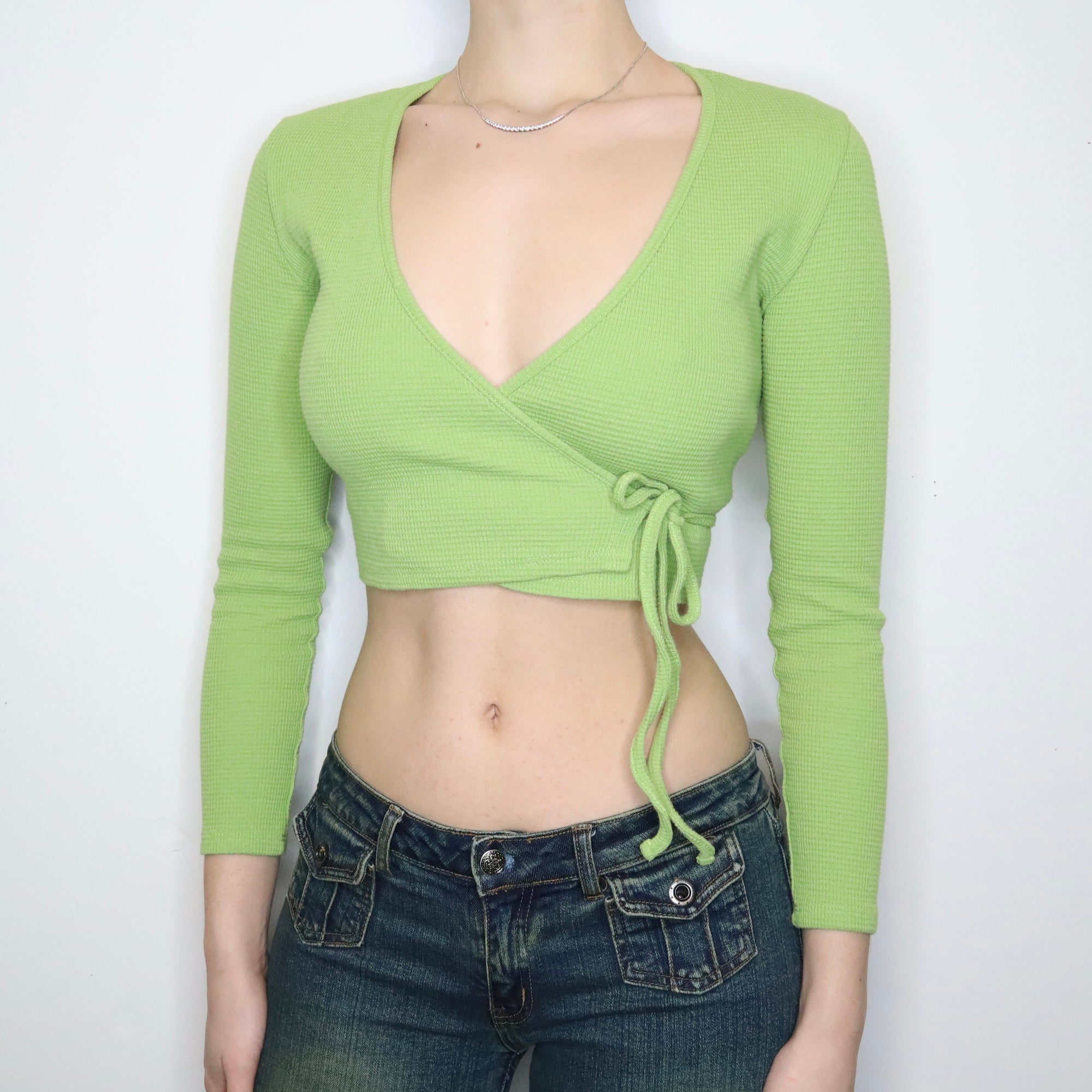 Lime green Wrap Top 