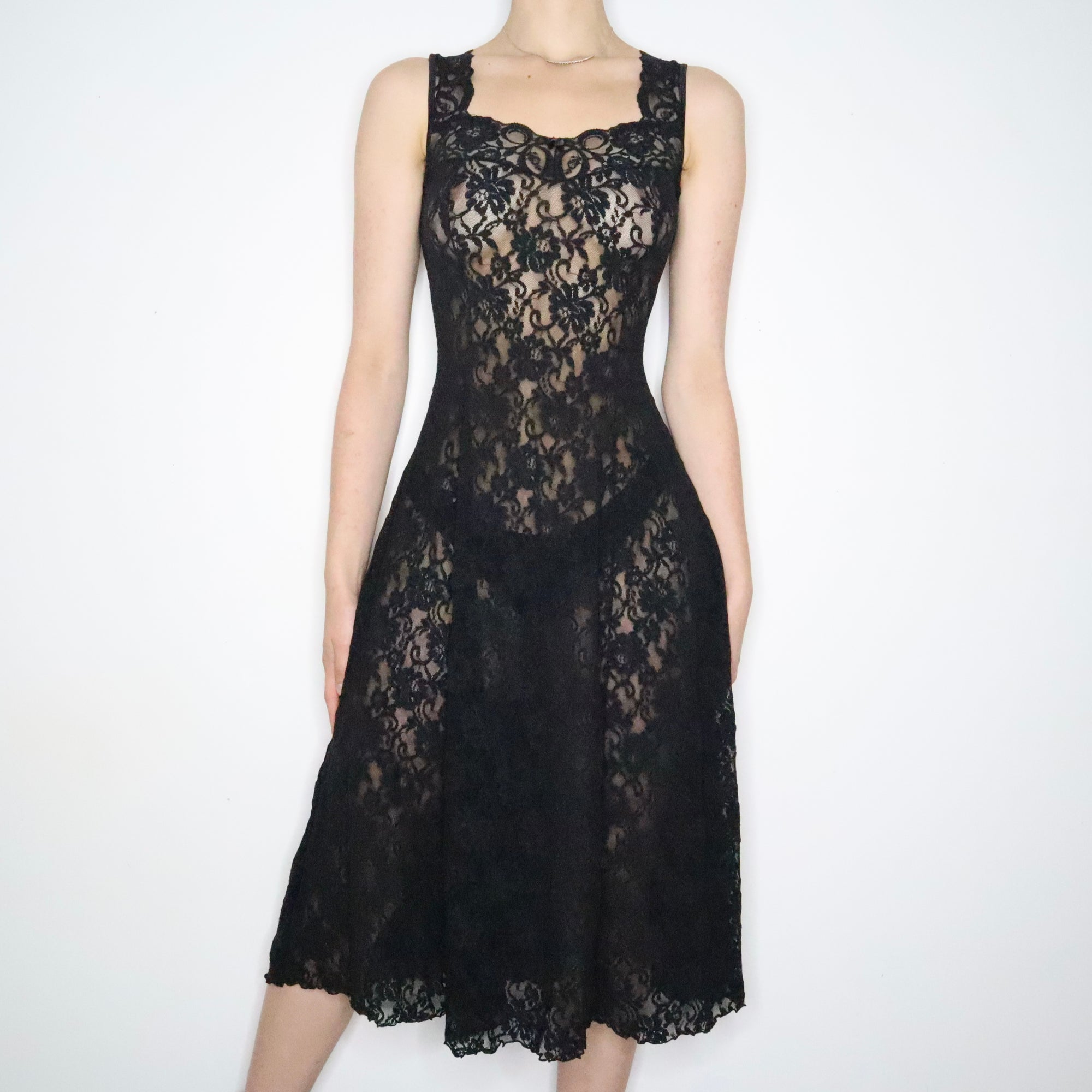 Black Lace Princess Dress (S-M)
