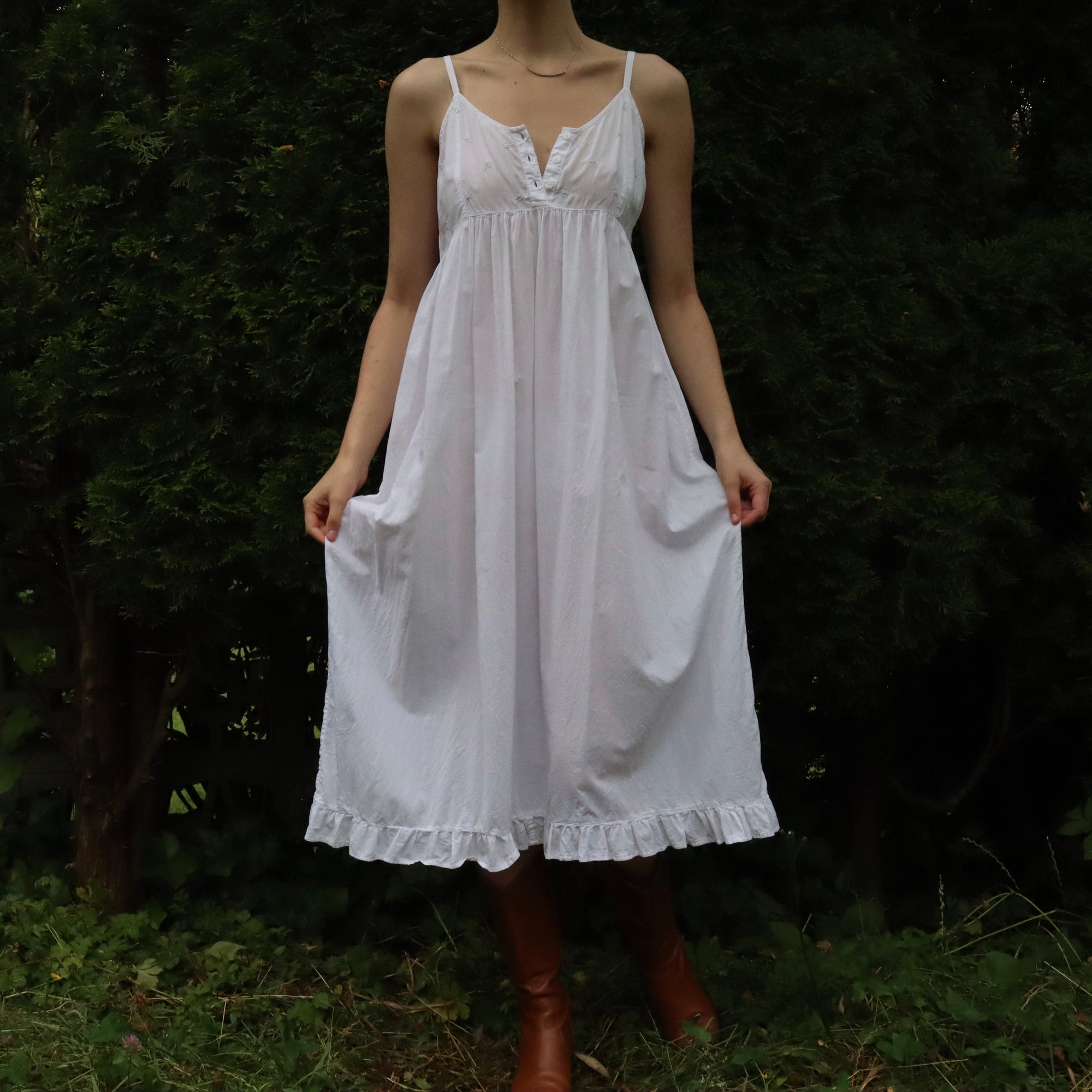 White Babydoll Dress (Medium)
