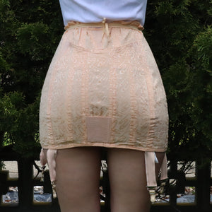 Peach Corset Girdle Skirt (Medium) - Imber Vintage