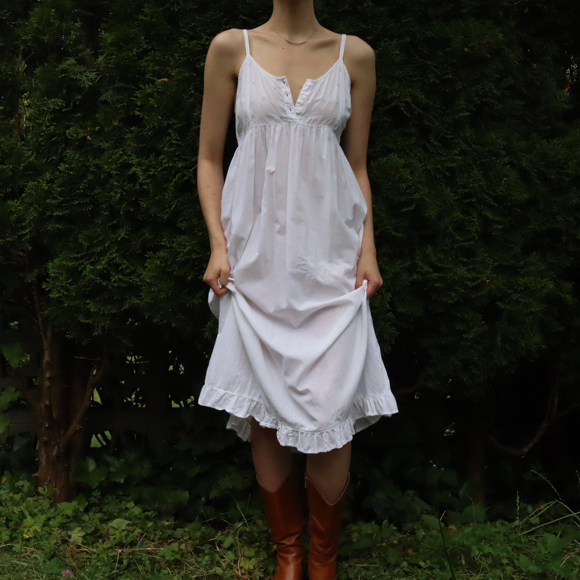 White Babydoll Dress (Medium)