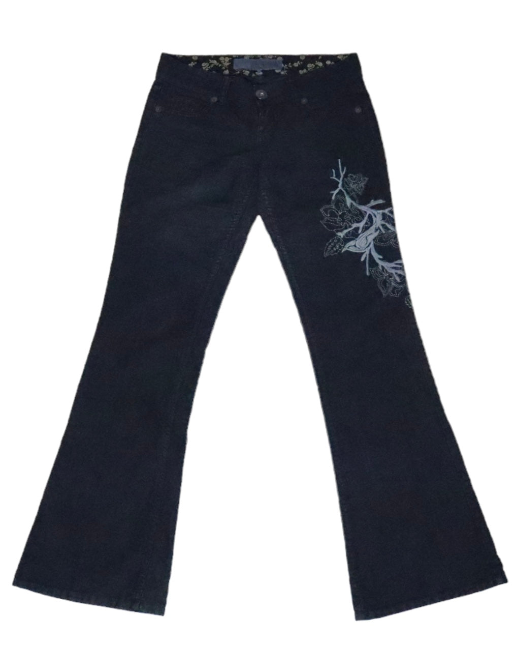 Guess Navy Corduroy Flare Pants (Small) 
