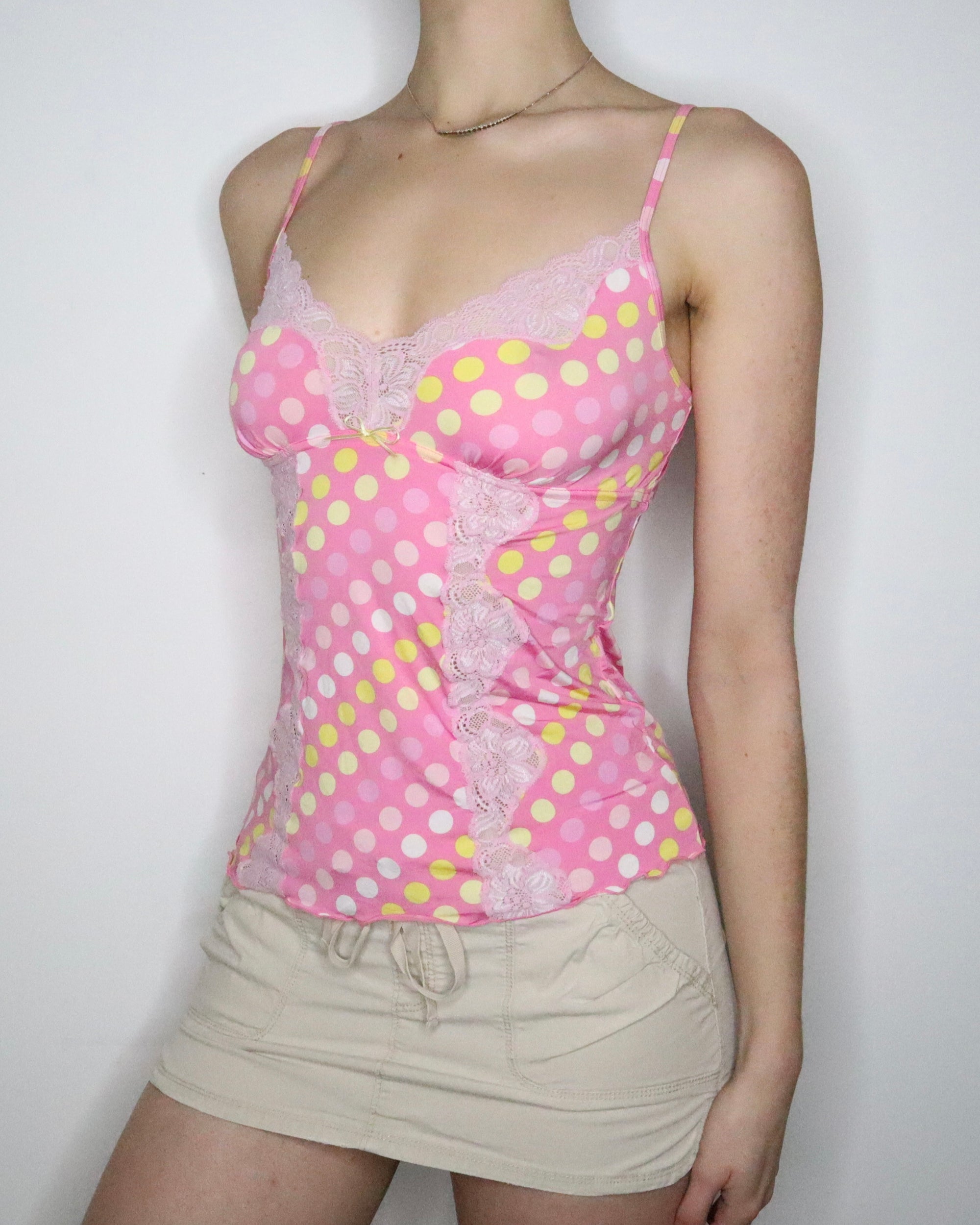 Pink Polka Dot Camisole (S-M) 