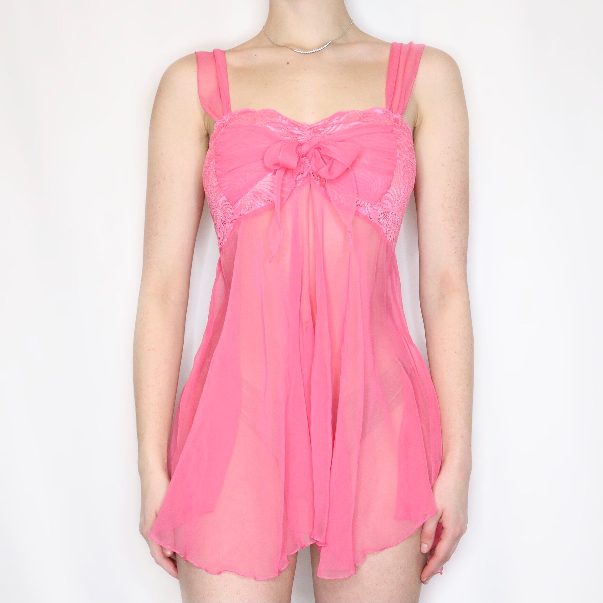 Vintage 90s Victoria's Secret Gold Label Pink Fairy Babydoll Slip - Imber Vintage Vintage 90s Victoria's Secret Gold Label Pink Fairy Babydoll Slip - Imber Vintage
