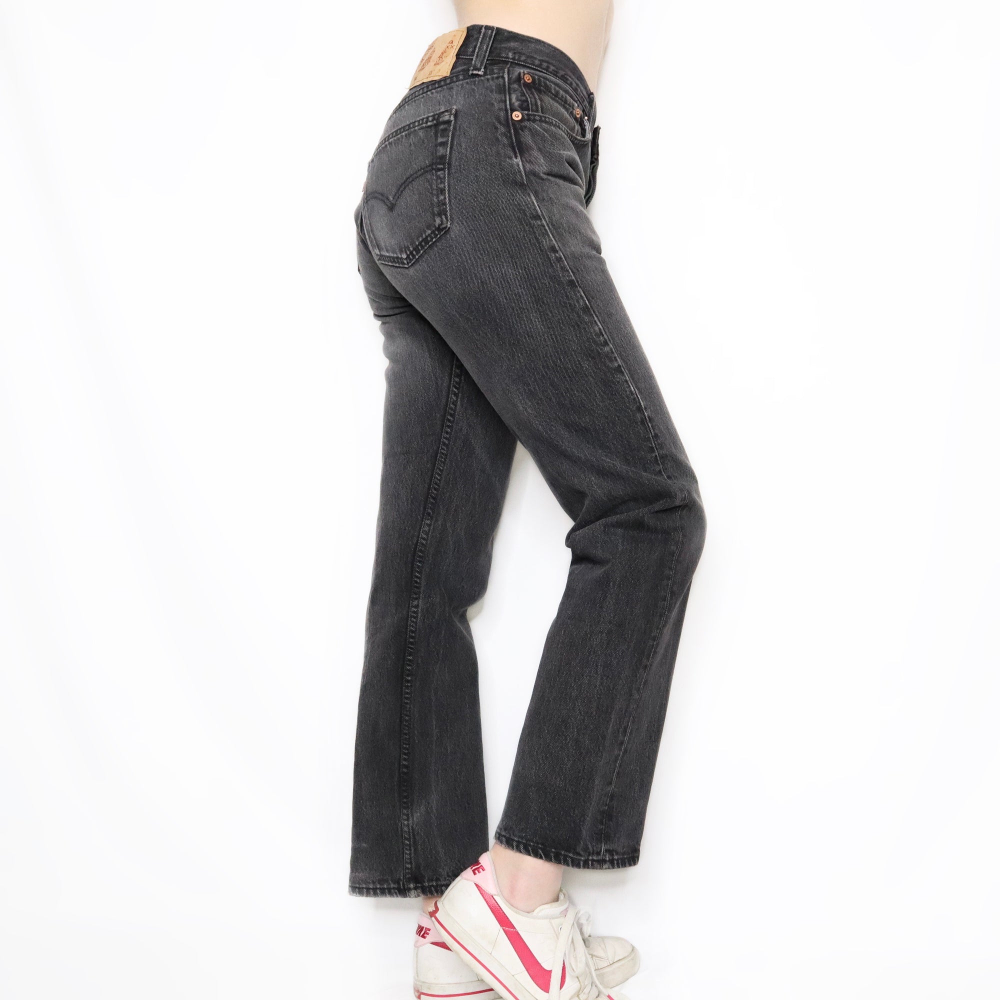 Vintage 90s Black Mid Rise 501 Levis Jeans