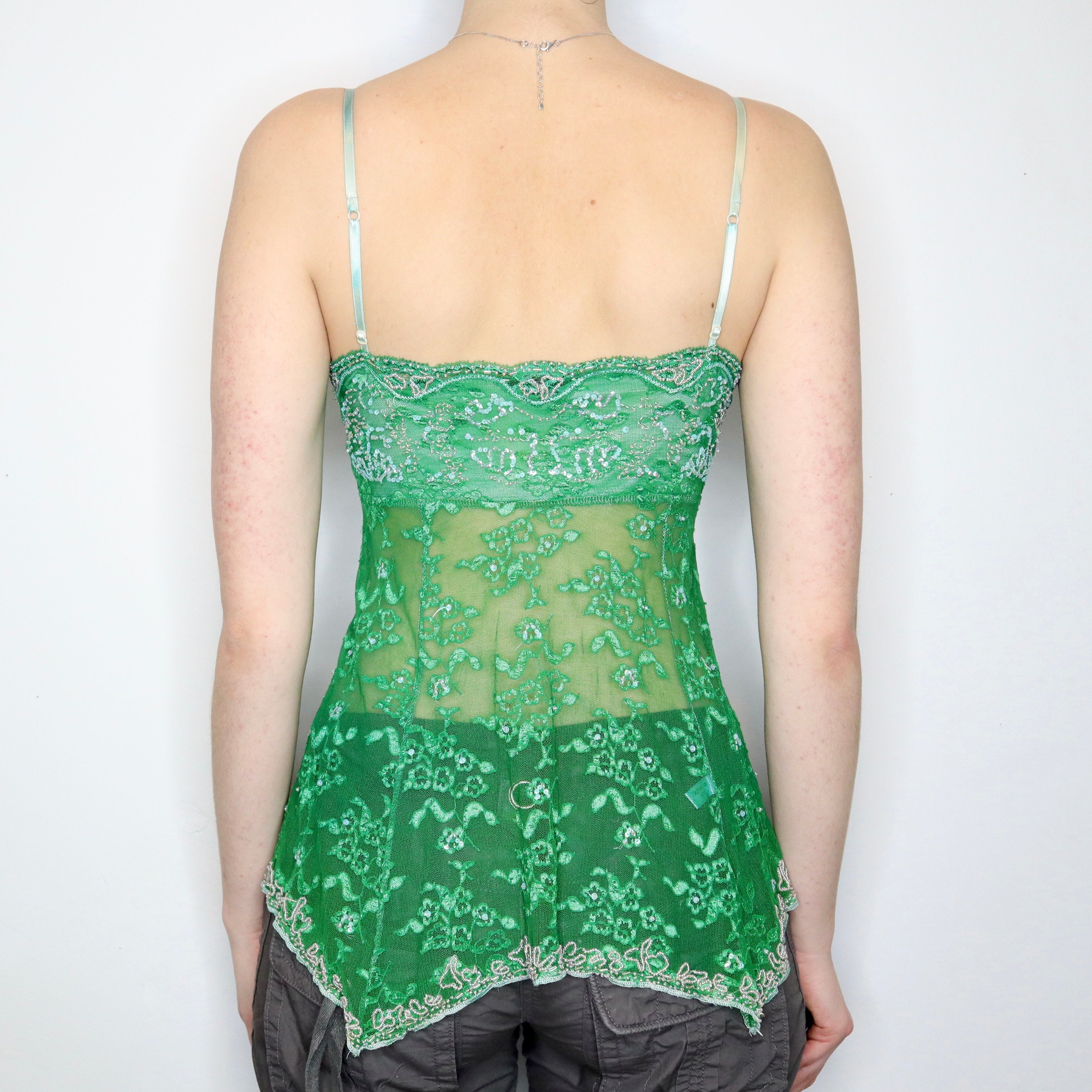 Emerald Green Fairy Cami - Imber Vintage