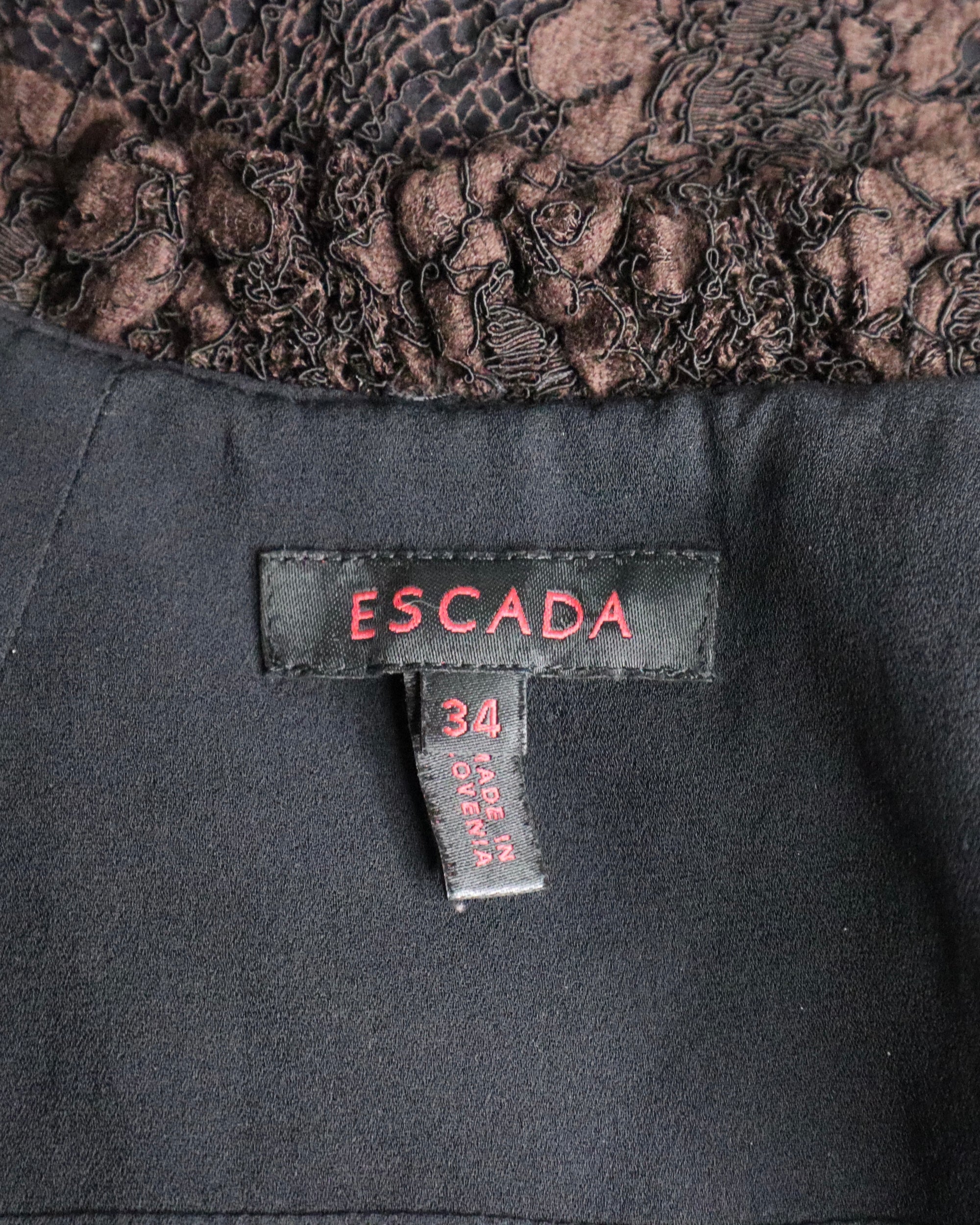 Escada Brown Lace Babydoll Top (XXS-XS)