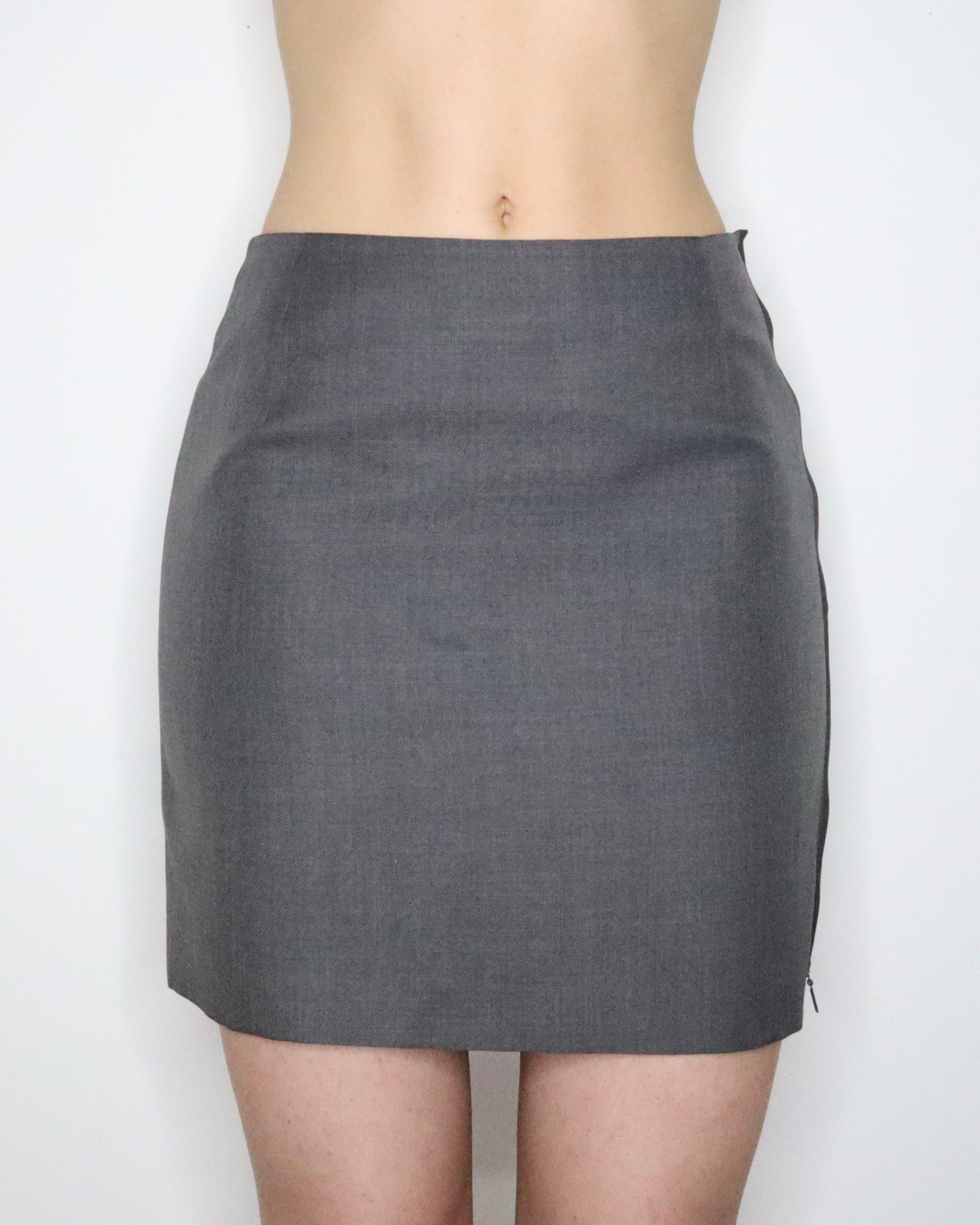 Sportmax Gray Mini Skirt (Small) 