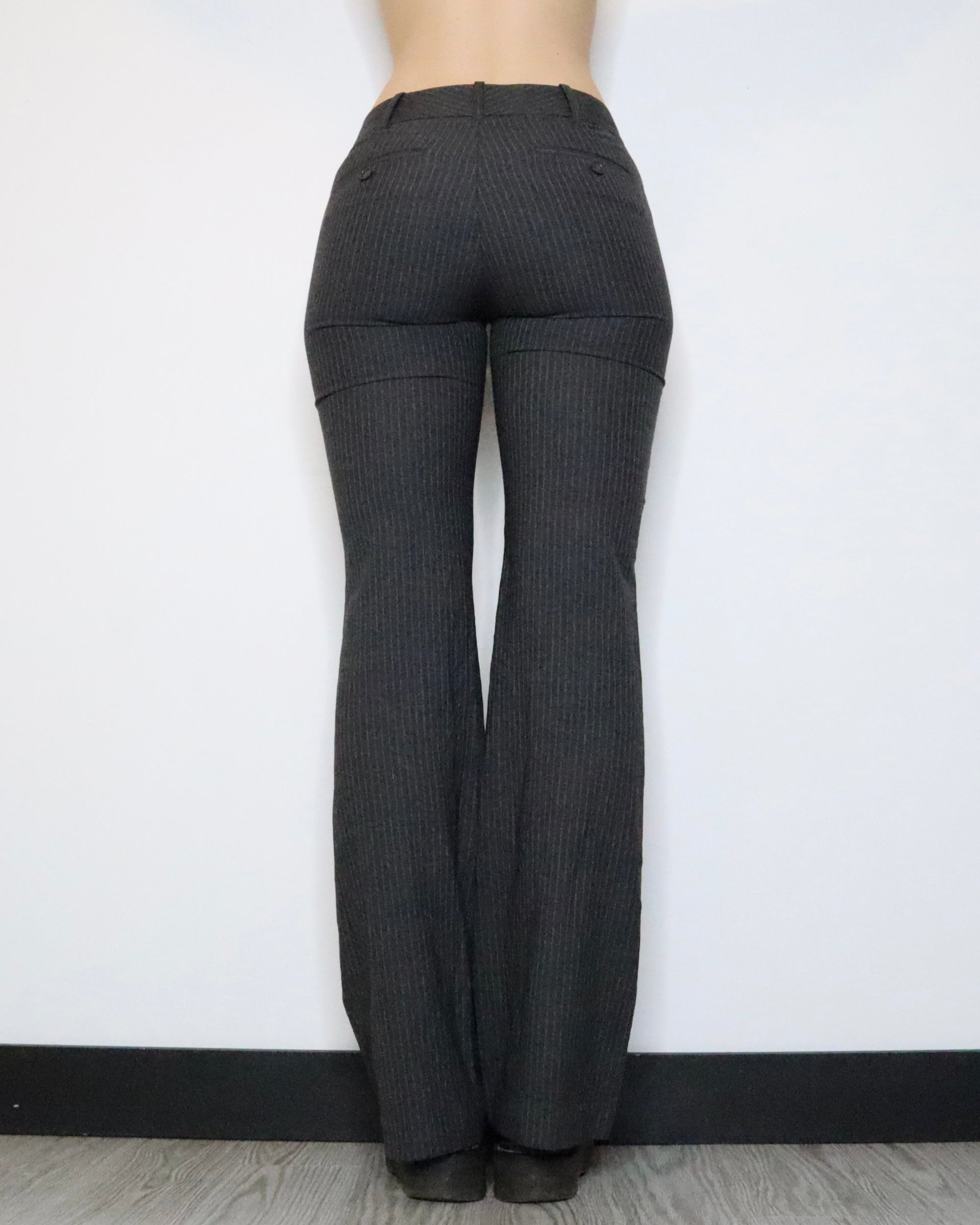 Gray Pinstripe Dress Pants (XS-S) 