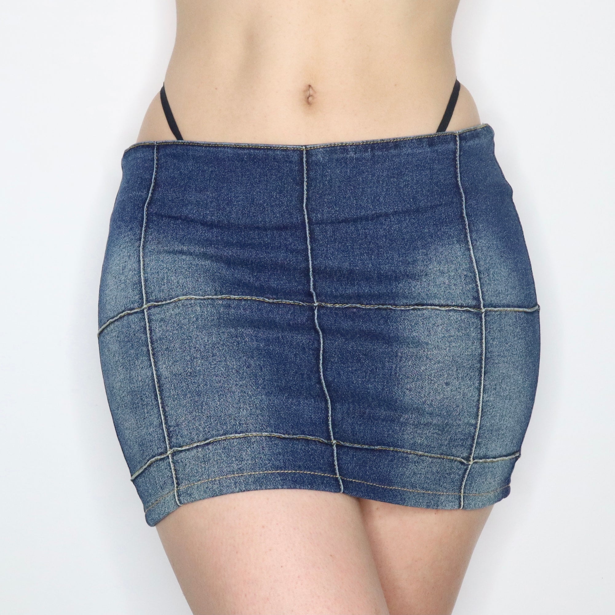 Vintage Y2K Patchwork Denim Mini Skirt