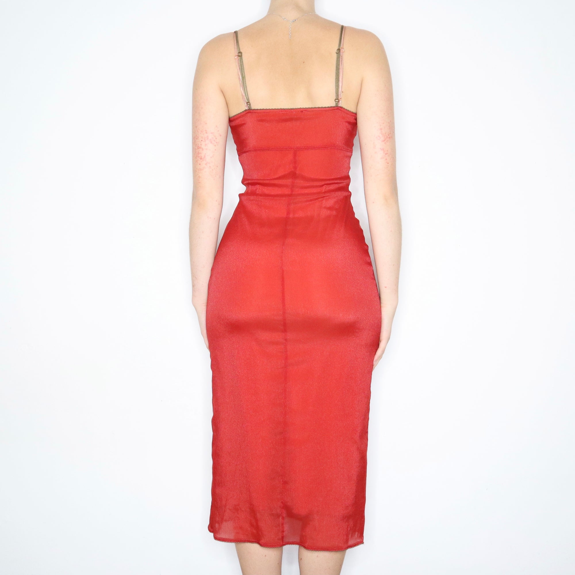Vintage Y2K Kookai Orange Red Mesh Dress Vintage Y2K Kookai Orange Red Mesh Dress